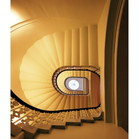 Stair Railing Post LAMINATED POSTER Railing Stairs Spiral Staircase Post Staircase Poster Print 24 x 36 ()