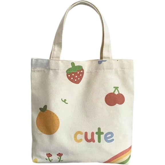 Jiibva Canvas Tote Bag Women's Canvas Tote Bag Reusable Shopping Bag Washable Foldable Bag Aesthetics Cotton Travel for Women Gift