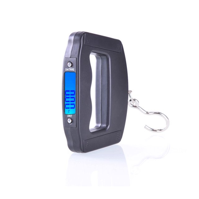 Scienceny Básculas portátiles Báscula colgante digital Mini pantalla LED de mano electrónica Herramienta de medición de viaje para pesaje de Medidores de medidas dimensionales Gancho Scienceny TO010081-01