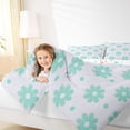 thumbnail image 4 of Homewish Cute Blossom Queen Comforter Set,Kawaii Polka Dots Bedding Sets,Green Gray Bedding Comforter Set For Teens,Luxury Bedroom Decor Reversible,3pcs, 4 of 8