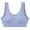 Blue, variant on Ribbed U Back Sports Bra for Women Padded Cotton Blend Light Support Soft Yoga Bralette Moisture Wicking Cami Red M