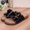 thumbnail image 4 of Mens Slides Adjustable Slip on Sandals, Summer Beach Double Buckle Slip on Flat Sandals Comfy Slippers, 4 of 7