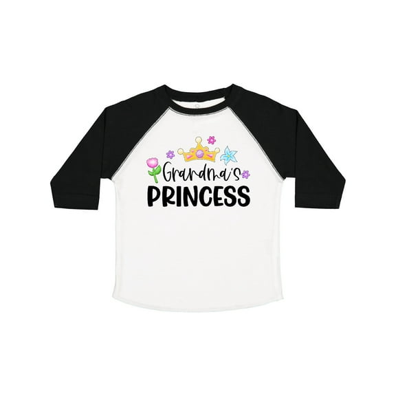 Inktastic Grandma's Princess Crown and Flowers Girls Toddler T-Shirt