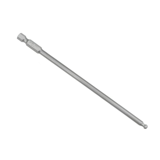 Puntas hexagonales de extremo esférico de 1/4 de pulgada de vástago hexagonal, longitud de 5.1 pulgadas, destornillador magnético de cabeza H4, punta de destornillador S2 HRC58