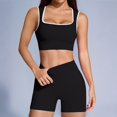 thumbnail image 4 of LEKODE workout sets for women shorts set clothes for women yoga outfits 2 piece set cute athletic sets matching pilates set H Dark Gray L, 4 of 8