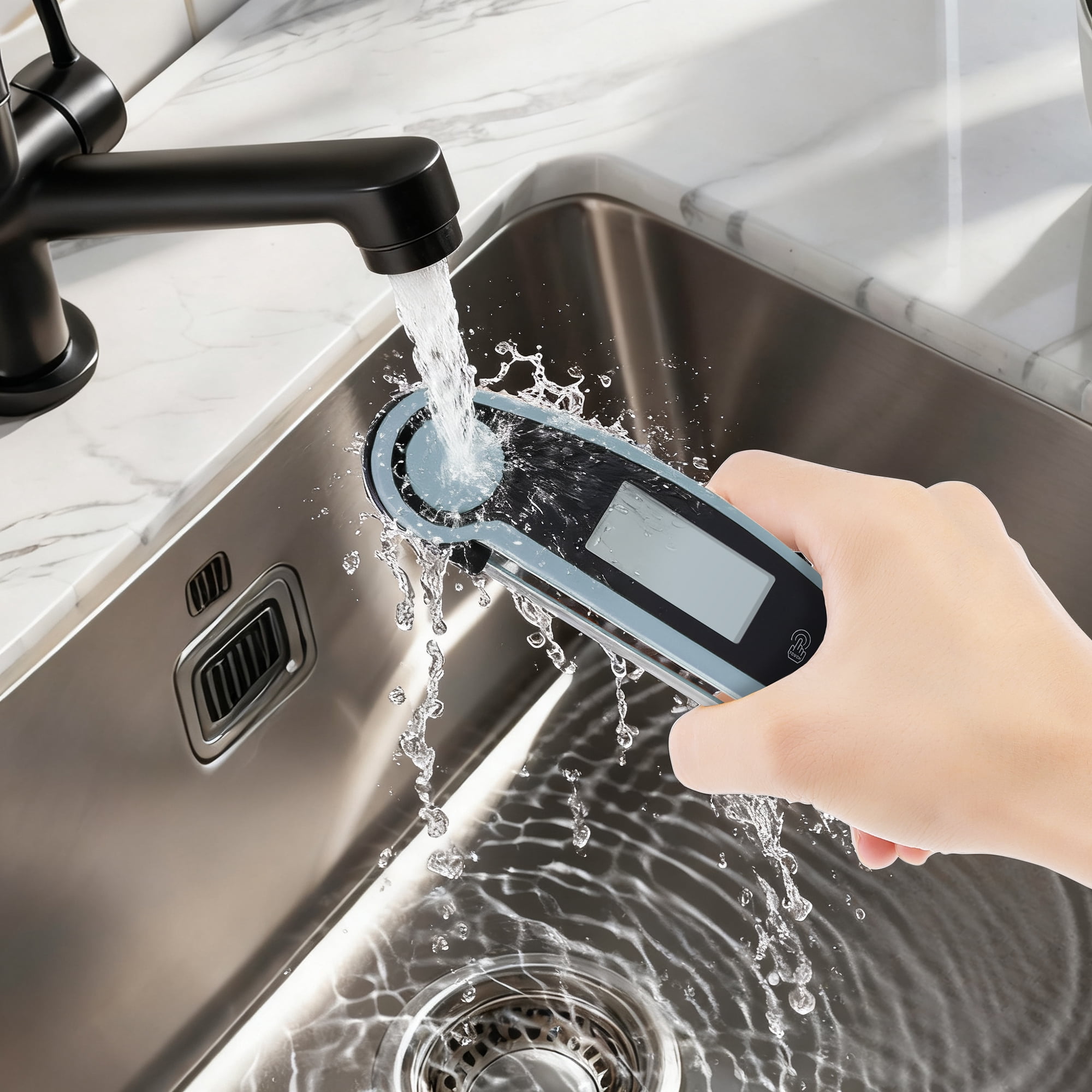 Unique Bargains Digital Meat Instant Read Foldable Cooking Thermometer Blue