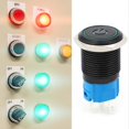 thumbnail image 4 of Black self-locking metal switch, IP65 protection, with LED lamp and symbol, 16 mm (green 220 V AC), 2 pieces, 4 of 4