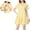 Yellow, variant on Women Lace Maternity Nursing Gown long Sleeve open breastfeeding clothes Double Layer Breastfeeding Dress
