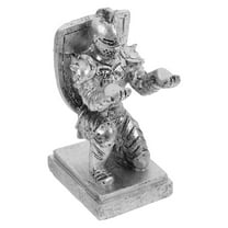Knight Pen Holder Desktop Accessories Pencil Cutlery Organizer Office Man Silver