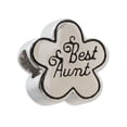 thumbnail image 4 of Disney Stainless Steel Crystal "Best Aunt' Flower Bead, 4 of 5