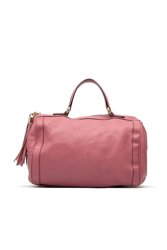 Pre-Owned Gucci Soho Interlocking G Mini Boston Bag, Handbag 282302, Pink Leather, Women's,...