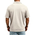 thumbnail image 4 of Golf Shirts for Men Quick Dry Performance Polo Short Sleeve Collared Shirt Beige M, 4 of 8