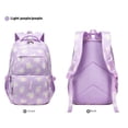 thumbnail image 4 of GPOECD Cute Large Capacity Printed Backpack Set for Female High School Junior High School and Elementary Student School Backpack Purple,One Size, 4 of 5