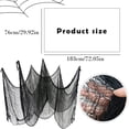 thumbnail image 3 of Halloween Creepy Spooky Gauze Cloth Black Cheesecloth Scary Halloween Decorations,Freaky Loose Weave Creepy Gauze for Haunted House Home Wall Patio Garden,72.05x29.92 inch, 3 of 3