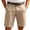 Khaki, variant on Bpyeka Men's Casual Embroidered Chino Shorts, Solid Cotton Blend Straight Leg Shorts with Pockets for Work, Golf and Everyday