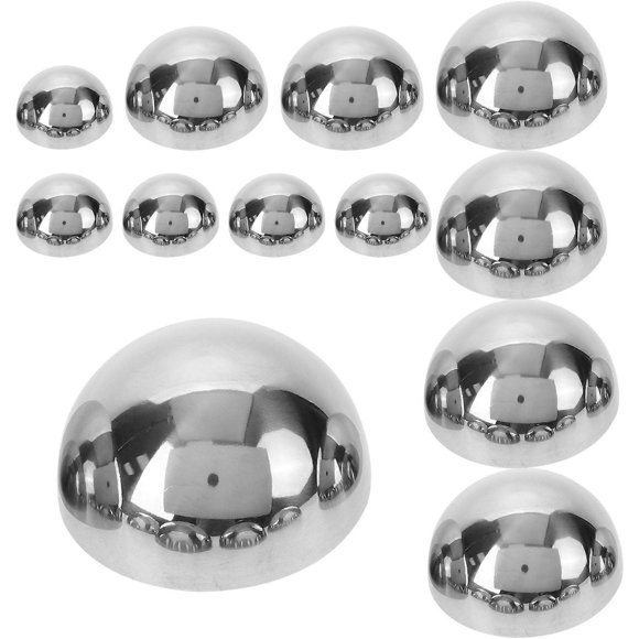 Stainless Steel Mirror Balls 12Pcs Silver Durable Gazing Balls for Outdoor Decoration