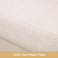 thumbnail image 6 of Cmofy 85" L-Shaped Sleeper Sofa – 2-in-1 Convertible Sectional Couch Bed, Pull-Out Bed, 2 Pillows, Boucle Fabric, White– Modern Living Room Furniture, 6 of 6