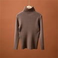 thumbnail image 3 of OGLCCG Girl's Turtleneck Sweaters Long Sleeve Cable Knit Warm Pullover Sweaters Solid Color Winter Soft Chunky Sweater Tops 2-13 Years, 3 of 5