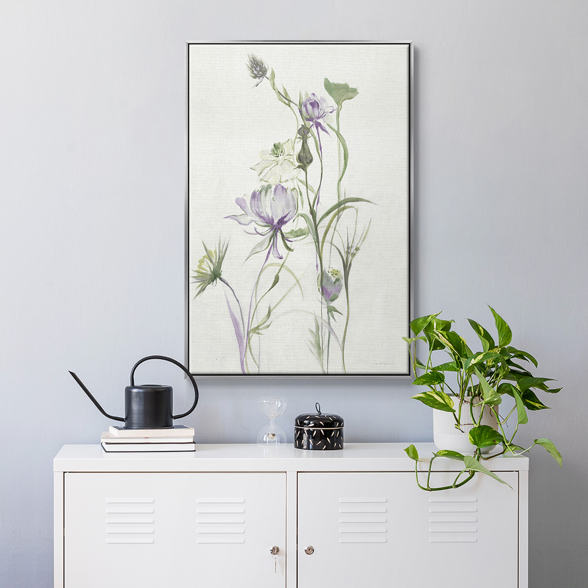 Late Summer Wildflowers II V30 Framed Premium Gallery Wrapped Canvas - Ready to Hang
