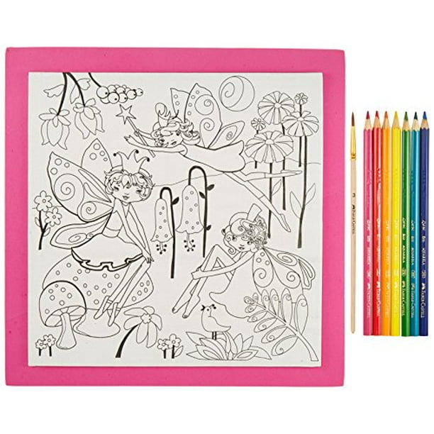 Faber-Castell Young Artist Paint By Number Kit Fairy Garden, Kids