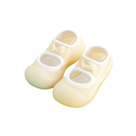 

Tenmix Kids Walking Shoe Knit Upper Flats Bow Sock Shoes Slip On Floor Slippers Boys Comfortable Soft Sole Sneakers Khaki 5.5C