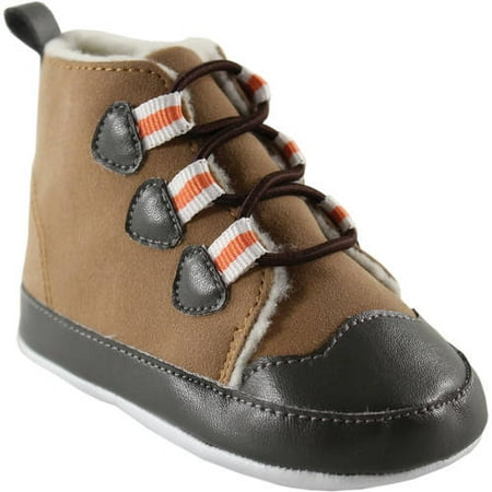 Newborn Baby Boys Faux Suede Hiking Boots - Walmart.com