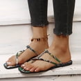 thumbnail image 5 of Vedolay Sandals for Ladies Sandals for Women Flat Slides Sandals Comfortable Casual Summer Beach Shoes for Women,Green 9, 5 of 5