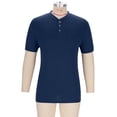 thumbnail image 6 of Zekutng Mens T Shirts Button Stand up Collar Casual Solid Short Sleeve Tops,Sizes S-3XL, 6 of 8