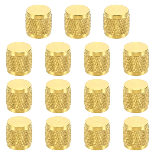 Uxcell SAE Service Access Valve Caps, Refrigeration Service Valve Cap Flat with Rubber Seal 15