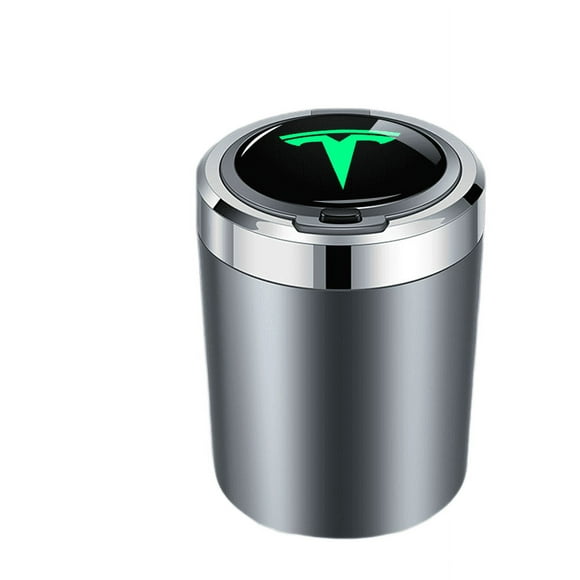 Suitable for Tesla car ashtray Model3/ModelY/ModelX/ModelS car ashtray (gray)