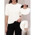 thumbnail image 2 of DARING DIVA Women's Elegant Lightweight Button Down Cardigan Sweater M White, 2 of 5