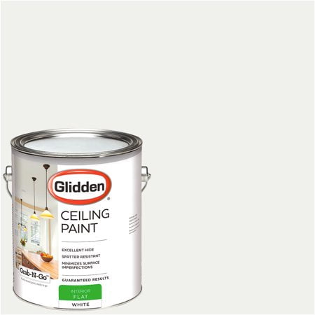 Glidden Flat White Ceiling Paint and Husky Plastic Drop