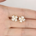 thumbnail image 4 of 18K Gold Plated Earring Flower Aaa Cubic Zircon Women'S G223, 4 of 5