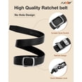 thumbnail image 5 of SUOSDEY Women Ratchet Belt Automatic Buckle Slide Belt for Jeans Dresses, 5 of 6