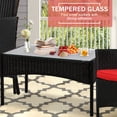 thumbnail image 3 of YRLLENSDAN Wicker Outdoor Furniture, Wicker Patio Furniture Set Front Porch Furniture Patio Conversation Sets 4 Piece Patio Furniture Set for Backyard Balcony Porch Garden, Red, 3 of 7