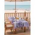 thumbnail image 2 of Outdoor Tablecloths with Umbrella Hole & Zipper, Purple Starfish 60 x102 Inch Rectangle Tablecloths, Coral Shell Ocean Vintage Coastal Waterproof Table Cloth, Patio/Pool/Picnic Table Covers, 2 of 8