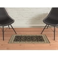 thumbnail image 2 of HomeRoots 509099 2 x 4 ft. Black & Ivory Oriental Power Loom Stain Resistant Rectangle Area Rug, 2 of 5