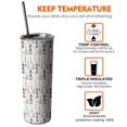 thumbnail image 6 of 20oz White Christmas Tree Pattern Skinny Tumblers Stainless Steel Tumbler with Lid and Straw,Vacuum Insulated Double Wall Travel Tumbler Cups with Cleaning Brush for Coffee,Tea, 6 of 6