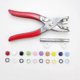 thumbnail image 2 of Plier Tool + 100 Sets 10 Colors Metal Sewing Buttons Hollow Solid Press Studs Snap Fasteners For Cl, 2 of 5