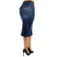 thumbnail image 3 of Jack David Q2005 Women's Plus Size Stretch Blue Denim Jeans Skirts, 3 of 4