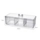 thumbnail image 2 of Caja de almacenamiento de cosméticos con almohadilla de algodón de 3 rejillas, dispensador de bolas de bastoncillos de algodón impermeable, organizador de maquillaje transparente acrílico, 2 of 8