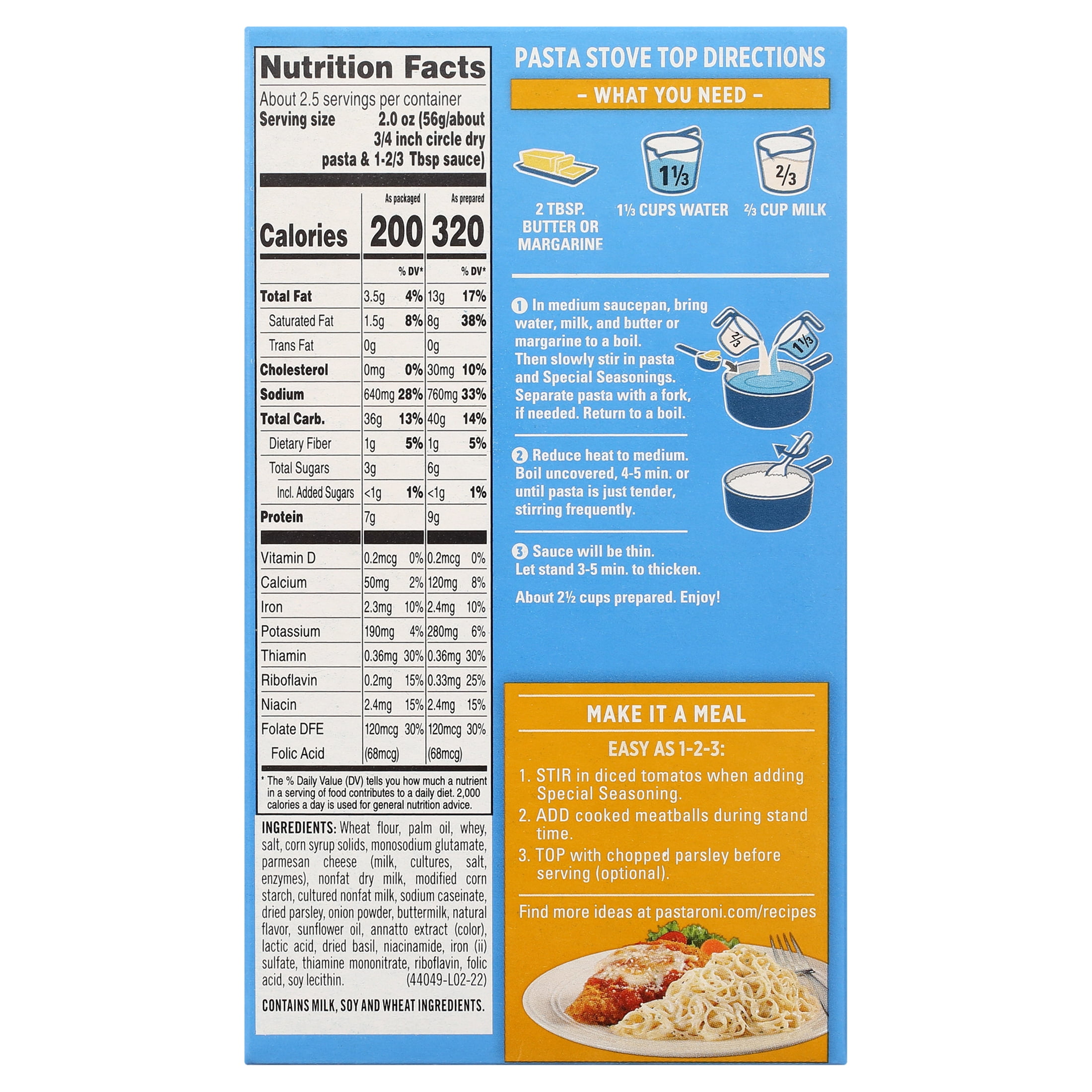 Pasta Roni Parmesan Cheese Angel Hair Pasta, 5.1 oz Box