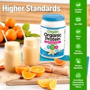 Orgain Organic Vegan 21g Protein + 50 Superfoods Powder, Plant Based Shake Drink, Vanilla Bean 2.02lb