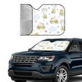 thumbnail image 4 of Bingfone Green Blue Avocado Car Windshield Sun Shade Protector Keep Your Vehicle Cool Sun Shield Visor Cover Foldable For Car Truck Suv-Small, 4 of 9