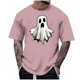 thumbnail image 1 of Blusas y camisas de manga corta y cuello redondo para hombre. Blusas/camisetas de manga corta con cuello redondo y estampado de Halloween para hombre. Blusa para hombre., 1 of 4