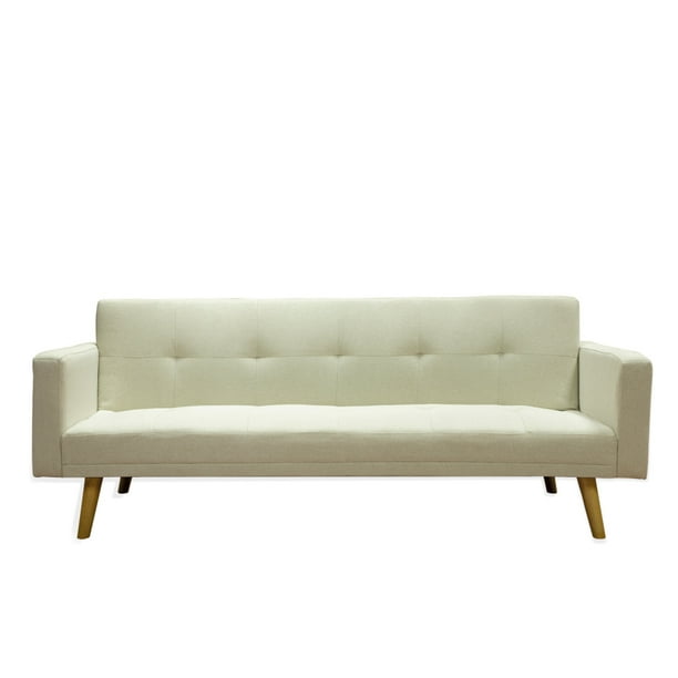 Sofá Cama Plegable Ilios Innova Con Antebrazos Color Beige 200 cm x 85 cm x 80 cm