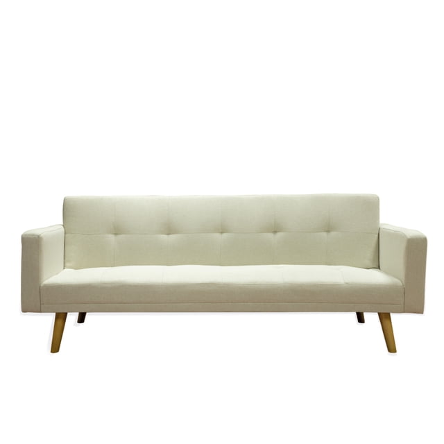 Sofá Cama Plegable Ilios Innova Con Antebrazos Color Beige 200 cm x 85 cm x 80 cm