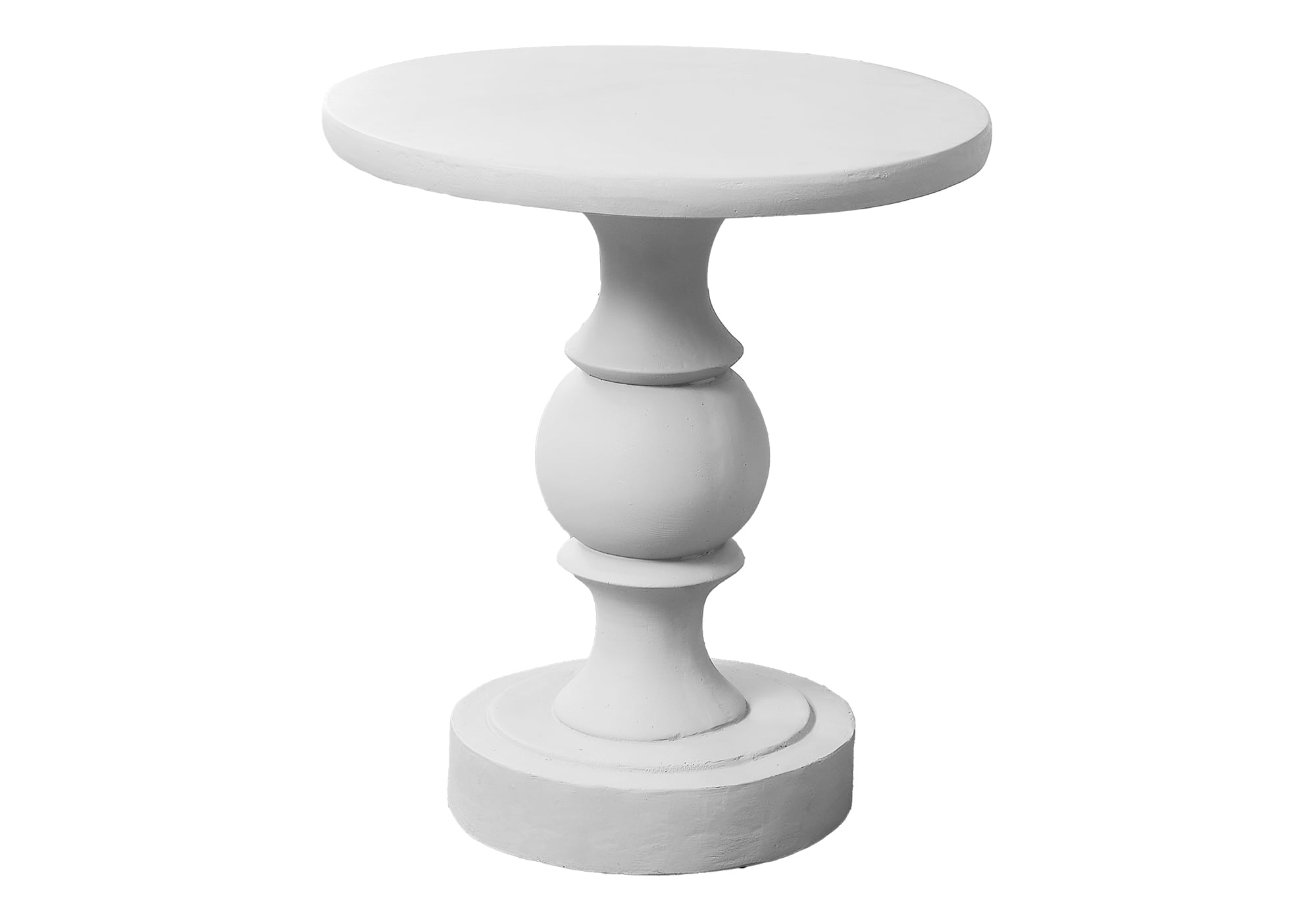 Monarch Specialties - Accent Table, 25"H, Indoor Or Outdoor, Bedroom, End, Living Room, Nightstand, Round, Side Table, White, Transitional