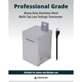 thumbnail image 2 of Lightkiwi U2184 75 Watt Heavy-Duty Stainless Steel (12V-15V) Multi-Tap Low Voltage Transformer for Landscape Lighting, 2 of 5