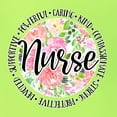thumbnail image 2 of Floral Nurse Appreciation Pop Culture Unisex Graphic Hoodie Sweatshirt, Safety Green, Large, 2 of 4
